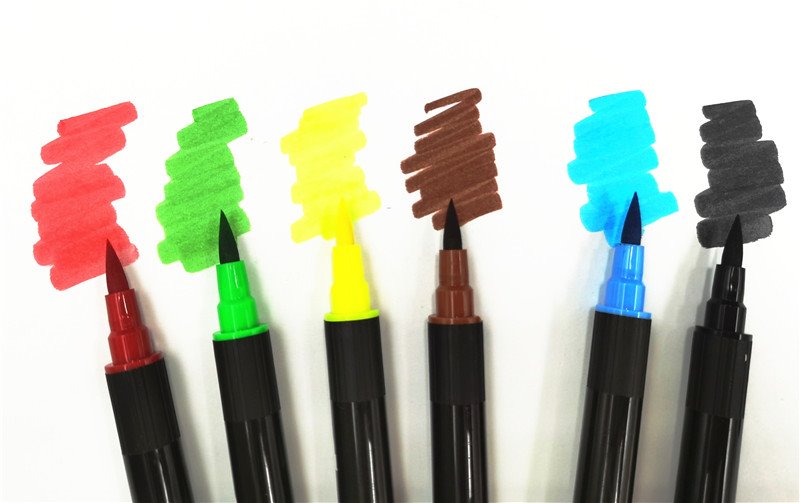 10 Fluorescent Colors Eye-Protecting Dual Tip Highlighter Marker Pen