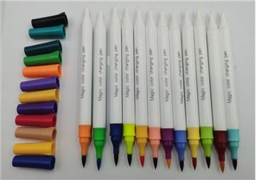 Double Tip Change Colors Brush Pen